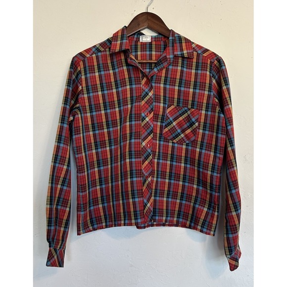 Styled By Terry Chicago Tops - Vintage‎ 1970s Styled By Terry Chicago Plaid Button Up Blouse 12 Western Boho